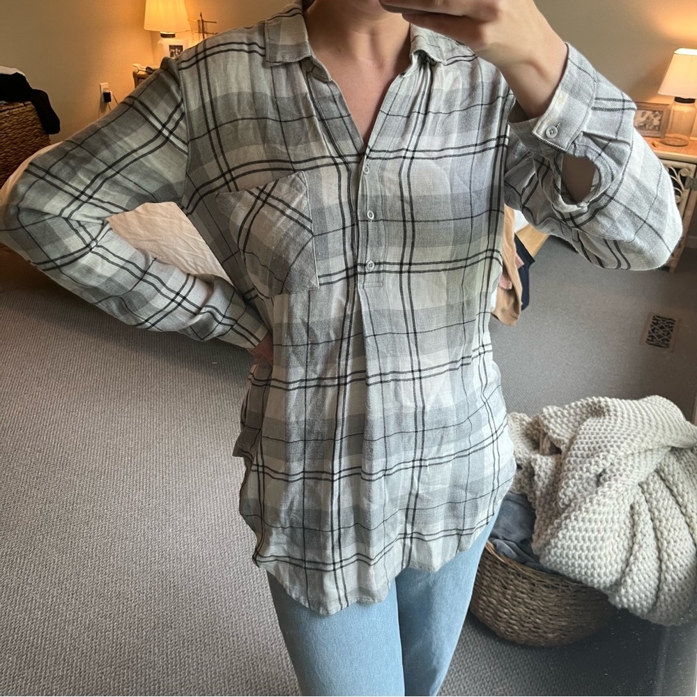 Anthropologie Cloth & Stone Tunic Flannel